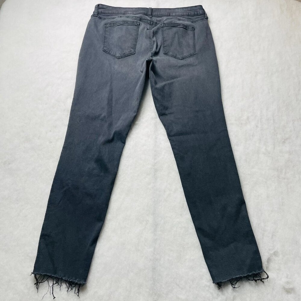 Sonoma Goods For Life Womens Black Raw Frayed Hem Skinny Denim Jeans Size 16R - Picture 2 of 9